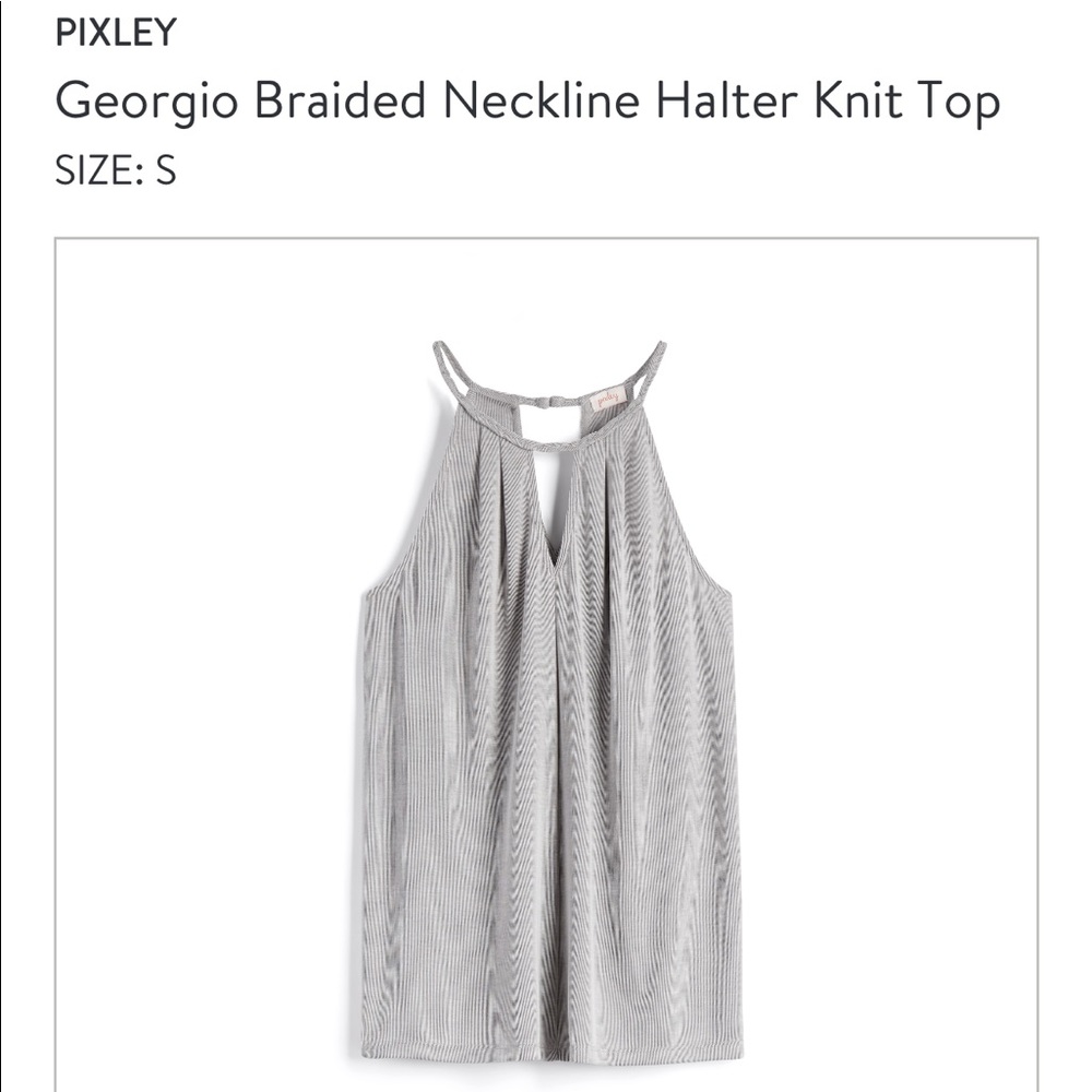 Braided neckline halter top / tank top